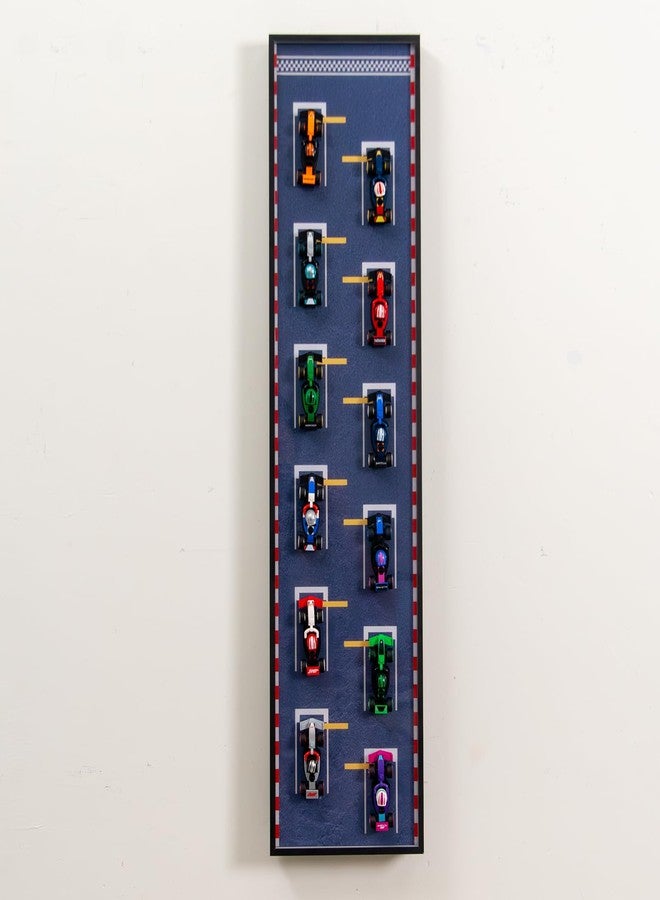WETCEAOM Display Wallboard for Lego Collectables - F1 Race Cars 71049/66796, Compatible with Lego F1 Car Wall Mount Display Frame Lovers, Size:31.5 x 7.87 x 1.37in (Model not Included!) - Image 1